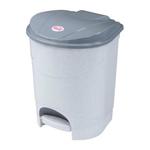 фото Ведро-контейнер для мусора с педалью IDEA, 11 л., серое, (33х20х27 см)