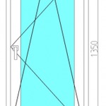 фото Окно одностворчатое, повортно-откидная створка 650*1350