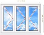 фото Пластиковое окно 1520х1570 из ПВХ профиля VEKA EUROLINE (класс А, 58 мм)
