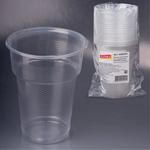 фото Одноразовые стаканы ЛАЙМА Бюджет, комплект 20 шт., пластиковые, 0,5 л, прозрачные, ПП, холодное/горячее