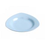 фото Тарелка глубокая керамическая, 225 мм, треугольная, серия Трабзон, голубая, PERFECTO LINEA (17-322405)