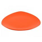 фото Тарелка обеденная керамическая, 270 мм, треугольная, серия Трабзон, оранжевая, PERFECTO LINEA (16-327200)