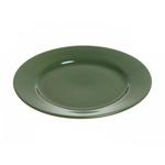 фото Тарелка обеденная керамическая, 241 мм, круглая, серия Лапсеки, зеленая, PERFECTO LINEA (16-124309)