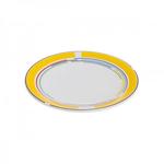 фото Тарелка десертная керамическая, 199 мм, круглая, серия Самсун, желтая полоска, PERFECTO LINEA (16-995117)