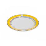 фото Тарелка десертная керамическая, 199 мм, круглая, серия Самсун, желтая полоска, PERFECTO LINEA (16-995117)