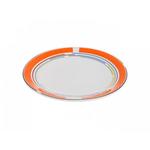 фото Тарелка десертная керамическая, 199 мм, круглая, серия Самсун, оранжевая полоска, PERFECTO LINEA (16-995200)