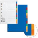 фото Разделитель пластиковый ERICH KRAUSE "Divider colored" для папок А4, по цветам, 10 цветов, с оглавлением