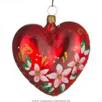 фото Ёлочное украшение сердечко очарование высота 6,5 см.