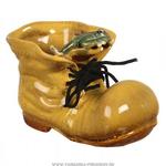 фото Фигурка ботинок с лягушкой высота 9 см, длина 13 см,