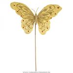 фото Изделие декоративное бабочка золотая высота 27 см, без упаковки