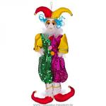 фото Кукла клоун зелено-фиолетовый высота 55 см, без упаковки
