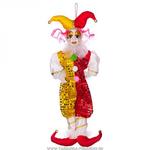 фото Кукла клоун желто-красный высота 55 см, без упаковки