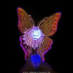 фото Изделие декоративное на присоске с подсветкой бабочка 8х10 см,