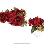фото Набор из 4-х пр.: кольцо для салфеток, розы/гортензии/ягоды красный 9х10х7 см,