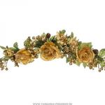 фото Каминное украшение розы/гортензии/ягоды золото длина 50 см,