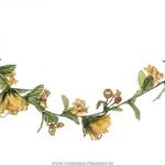 фото Гирлянда розы/гортензии/ягоды золото длина 163 см,