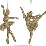 фото Декоративное изделие балерина золото/серебро 9х2 см, высота 14 см, (мал-24/кор