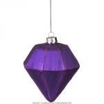 фото Декоративное изделие шар стеклянный 8х10 см, цвет: фиолетовый