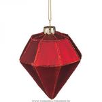 фото Декоративное изделие шар стеклянный 8х10 см, цвет: красный