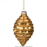 фото Декоративное изделие шар стеклянный 7х13 см, цвет: золотой