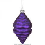 фото Декоративное изделие шар стеклянный 7х13 см, цвет: фиолетовый