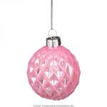 фото Декоративное изделие шар стеклянный диаметр 6 см, цвет: розовый