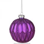 фото Декоративное изделие шар стеклянный диаметр 8 см, высота 9 см, цвет: фиолетовый