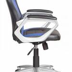 Фото №3 Кресло руководителя БЮРОКРАТ CH-825S/BLACK+BL вставки синий сиденье черный искусственная кожа