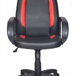 Фото №2 Кресло руководителя БЮРОКРАТ CH-826/B+R вставки красный сиденье черный искусственная кожа