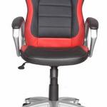 Фото №2 Кресло руководителя БЮРОКРАТ CH-825S/BLACK+RD вставки красный сиденье черный искусственная кожа
