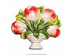фото Панно настенное красные тюльпаны 23х27 см,