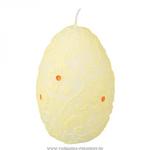 фото Свеча яйцо желтая высота 11 см,