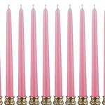 фото Набор свечей из 10 шт, высота 29 см, нежно-розовый
