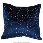 фото Подушка декоративная 35х35 звездное небо стразы, бархат, х/ф, синий