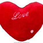 фото Подушка декоративная сердце красное love 30х26х10 см, без упаковки