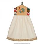 фото Полотенце-платье для рук петух-волна махра/х/б,100 проц, ,шампань/песочный