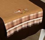 фото Дорожка на стол 42*82 см "петушок-охра" лен/хлопок 100%,коричневый Оптпромторг Ооо (850-531-3)