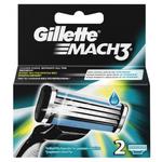 фото Сменные кассеты для бритья GILLETTE (Жиллет) "Mach3", 2 шт., для мужчин