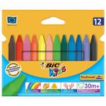 фото Восковые мелки BIC "Plastidecor" (Франция), 12 цв., трехгранные, яркие цвета, картонная упаковка c европодвесом