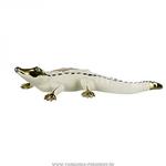 фото Фигурка крокодил белый длина 28 см высота 6 см
