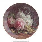 фото Тарелка настенная декоративная букет роз диаметр 20 см,