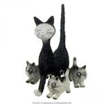 фото Фигурка кошка с котятами высота 11 см
