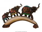 фото Фигурка три слона 37х8х22см, коллекция этника