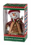 Фото №2 Декоративная игрушка музыкальная "снеговик" высота=29 см. Panawealth International (861-002)