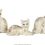 фото Комплект фигурок белых из 3 шт, кошка привлечение достатка 15х21х25 см,