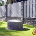 Фото №4 Заборы, зетонные заборные блоки Рубленый камень .Блок Столба БС-30.
