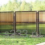 Фото №2 Секционный забор из сотового поликарбоната 10 мм., высотой 2 м.
