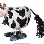 фото Статуэтка с качающейся головой черно-белая корова 12х7х10,8 см,
