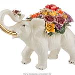 фото Статуэтка слон с цветами высота 30 см,