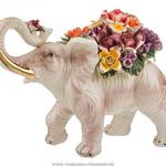 фото Статуэтка слон с цветами длина 43 см, высота 32 см,